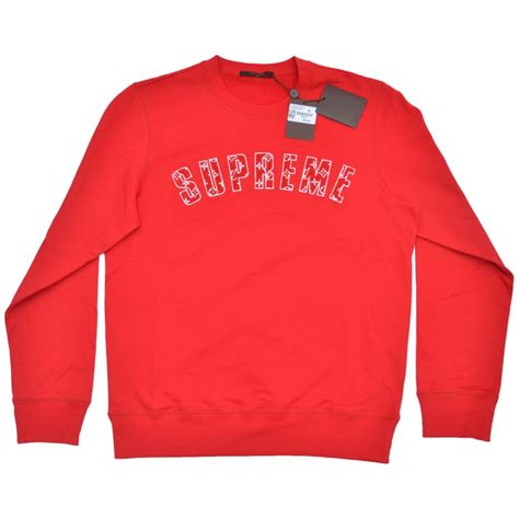 red louis vuitton supreme crewneck roblox|louis vuitton sweatpants.